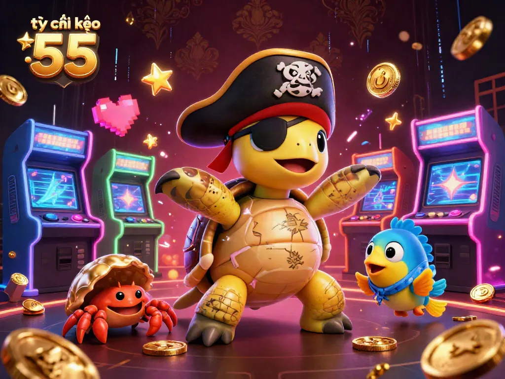 Experience the thrilling tỷ lệ kèo nhà cái 55 in this vivid digital illustration of sports betting excitement.